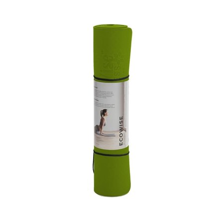 AGM GROUP AGM Group 88135 0.25 in. Eco Wise Premium Yoga & Pilates Mat with Carring String; Green 88135